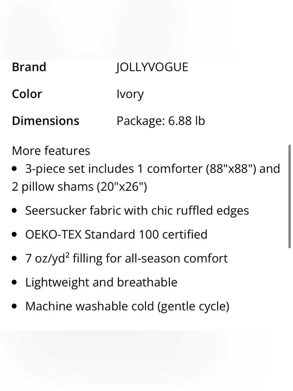 JELLYVOGUE includes duvet
